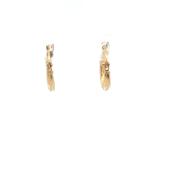 18K Gold Earrings Hoops Tiny 0.79 grams - Picture 5 of 8